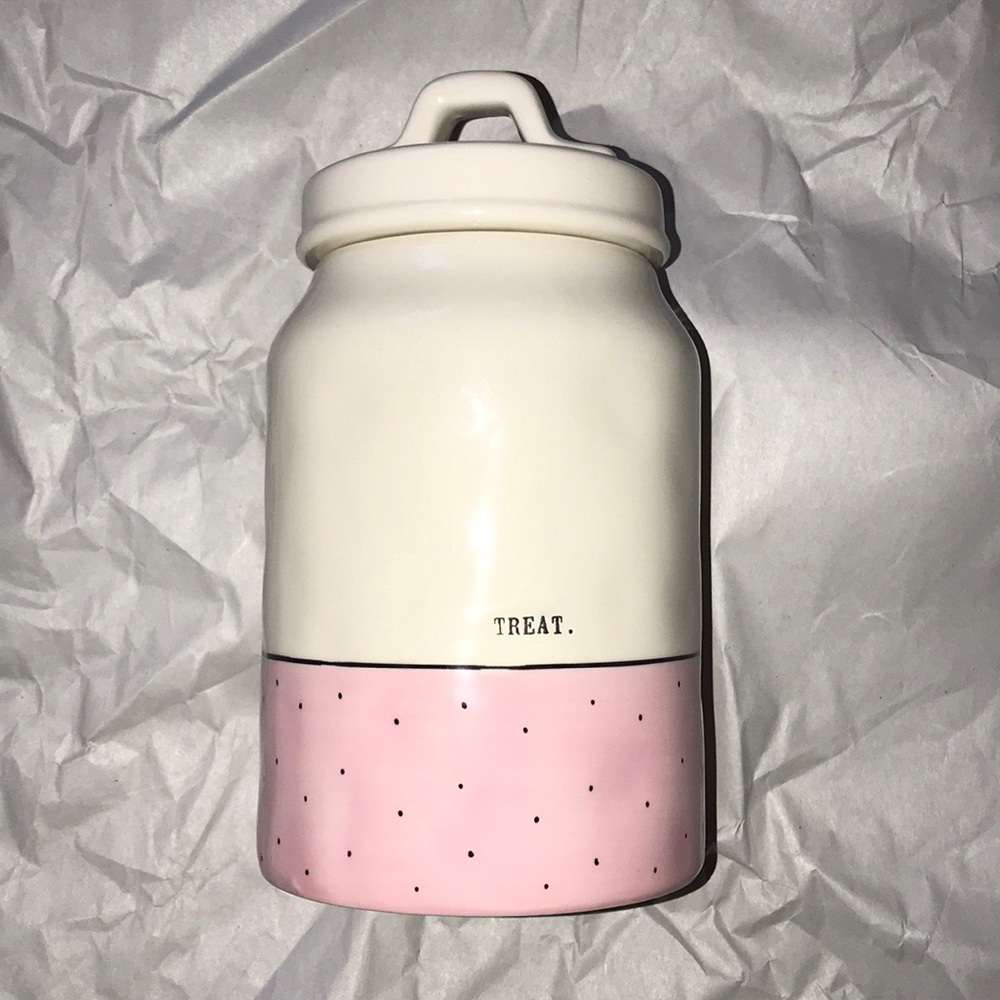 Rae Dunn “Stash” jar with lid